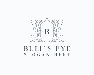 Elegant Bull Crest logo design