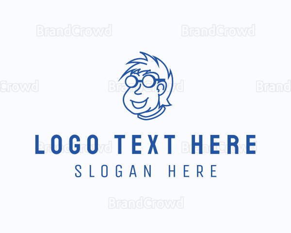 Smart Nerd Character Logo