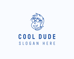 Dude - Smart Nerd Character logo design