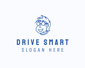 Smart Nerd Character logo design