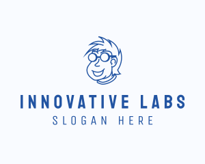 Scientist - Smart Nerd Character logo design