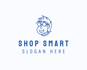 Smart Nerd Character logo design