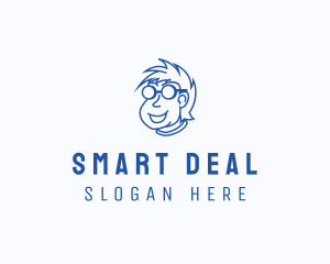 Smart Nerd Character logo design