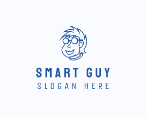 Smart Nerd Character logo design