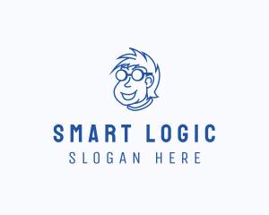 Smart Nerd Character logo design