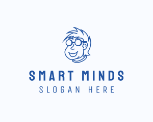 Smart Nerd Character logo design