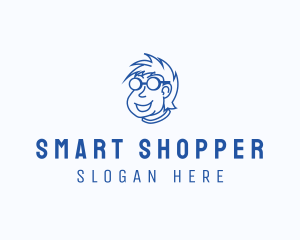 Smart Nerd Character logo design