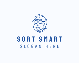 Smart Nerd Character logo design