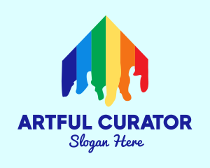 Rainbow Painting Renovation  logo design