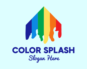 Rainbow Painting Renovation  logo design