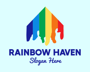 Rainbow Painting Renovation  logo design