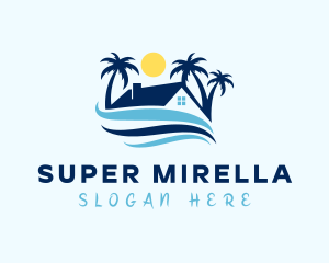 House - Tropical Beach House logo design