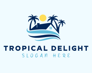 Tropical Beach House logo design