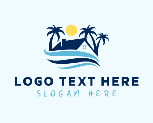 Island - Tropical Beach House logo design