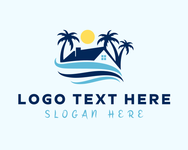 Waves - Tropical Beach House logo design