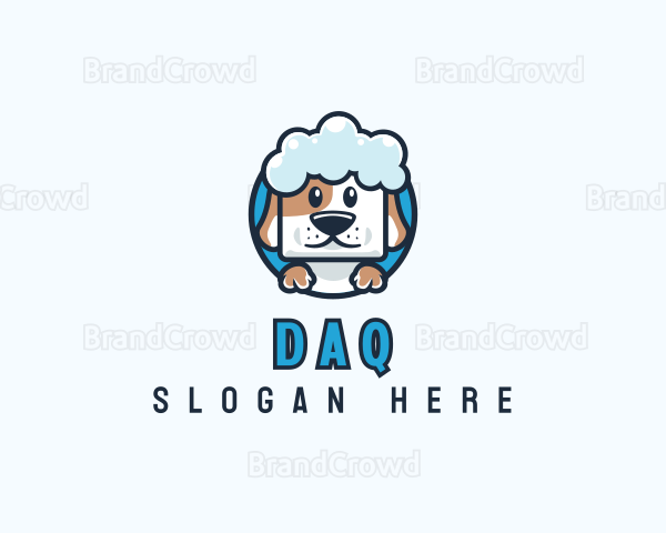 Pet Dog Bath Logo