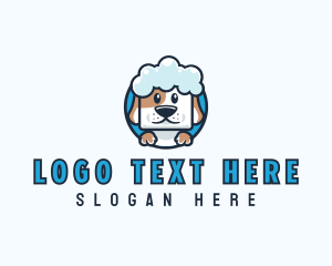 Bath Tub - Pet Dog Bath logo design