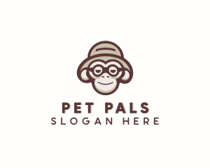 Primate Monkey Glasses logo design