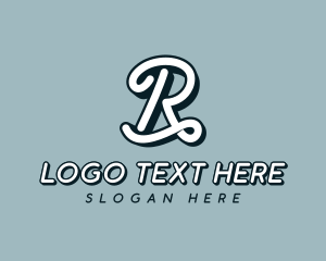 Lettermark - Generic Company Cursive Letter R logo design
