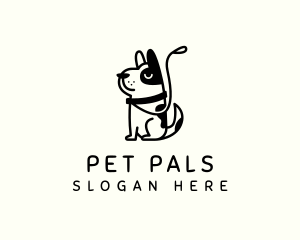 Dog Leash Pet logo design