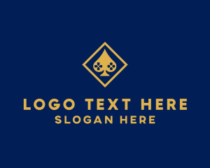 Las Vegas - Gold Gaming Poker logo design