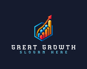 Growth Statistics Arrow logo design