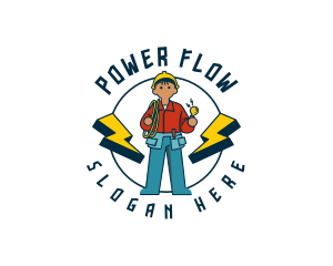 Electrician Power Repair logo design