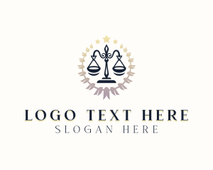 Court - Justice Scale Paralegal logo design