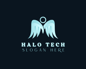 Halo Angel Wings logo design