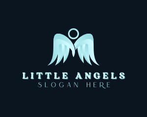 Halo Angel Wings logo design