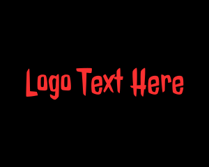 Font - Red Horror Wordmark logo design