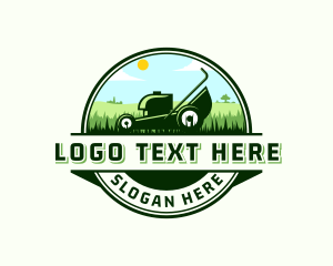 Lawn Mower Landscaping Logo