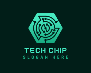 Microchip - Hexagon Tech Circuit logo design