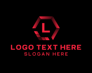 Investor - Red Hexagon Letter logo design