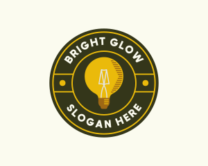 Light - Light Bulb Badge logo design