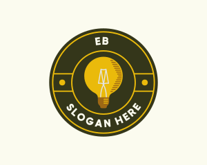 Lighting - Light Bulb Badge logo design