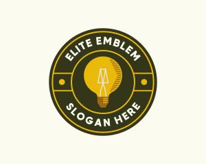 Badge - Light Bulb Badge logo design