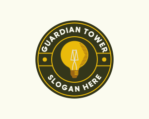 Light Bulb Badge logo design