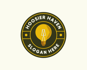 Light Bulb Badge logo design