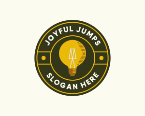 Light Bulb Badge logo design