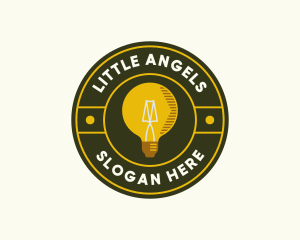 Light Bulb Badge logo design