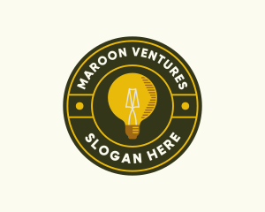 Light Bulb Badge logo design