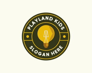 Light Bulb Badge logo design