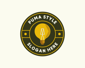 Light Bulb Badge logo design