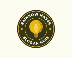 Light Bulb Badge logo design