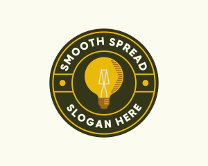 Light Bulb Badge logo design