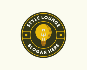 Light Bulb Badge logo design