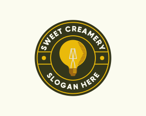 Light Bulb Badge logo design