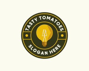 Light Bulb Badge logo design