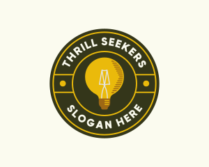 Light Bulb Badge logo design